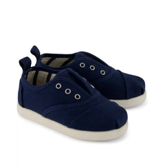 Cordones Plus Toddler Sneaker Navy Canvas