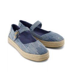 Carolina Mary Jane Espadrille Dark Sky Textured Denim