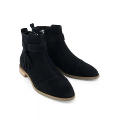 Womens Stacey Ankle Bootie Black Suede