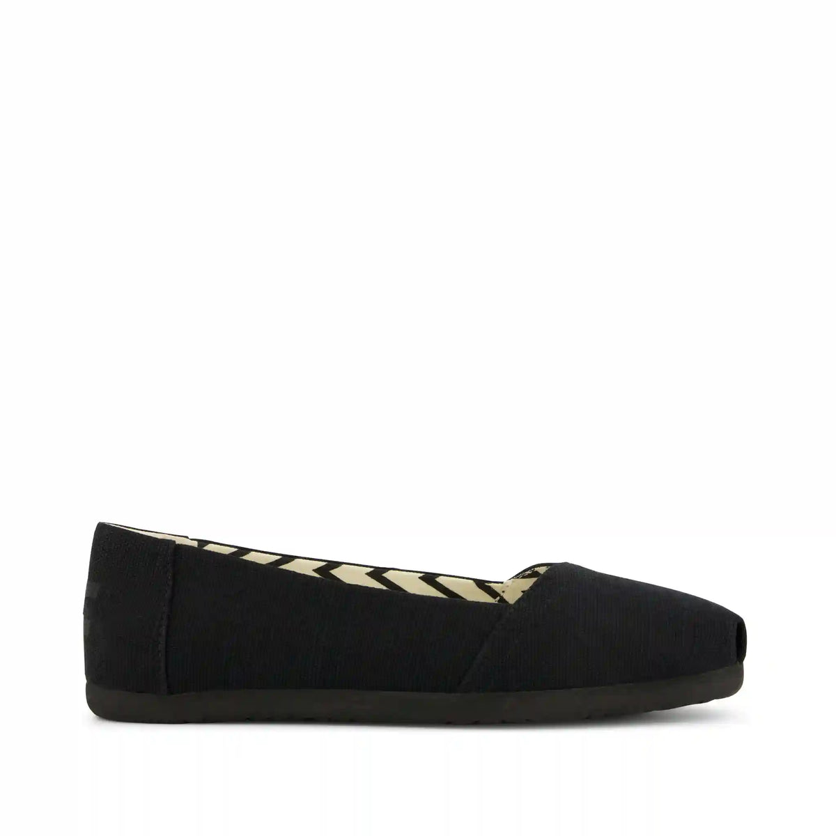 Womens Alpargata Ballet Flat All Black Heritage Canvas