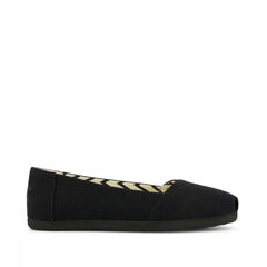 Womens Alpargata Ballet Flat All Black Heritage Canvas