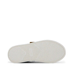 Cruz Double Strap Kids Sneaker Toffee Microsuede