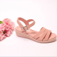 Womens Julia Wedge Sandal Bloom Suede