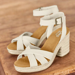 Majorca Rope Strappy Platform Sandal Light Sand Leather
