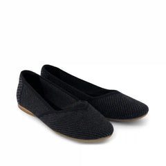 Womens Gemma Flat Black Engineered Knit