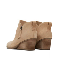 Goldie Oatmeal Suede Wedge Boot