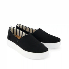 Womens Asher Platform Slip On Sneaker Black Canvas