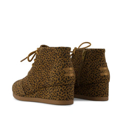 Toffee Micro Leopard Desert Wedge Kids Boot