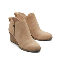 Goldie Oatmeal Suede Wedge Boot