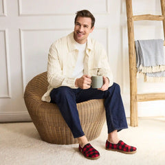 Mens Alp FWD Buffalo Plaid Red Faux Shearling