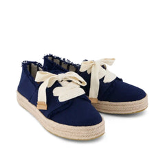 Womens Carolina Lace-Up Espadrille Navy Fray