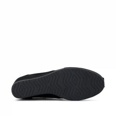 Womens Desert Wedge Ankle Bootie Black Suede