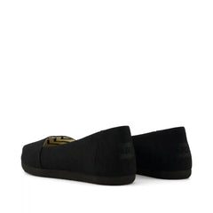 Womens Alpargata Ballet Flat All Black Heritage Canvas