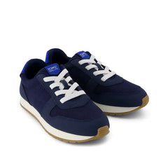 TRVL LITE Retro Runner Kids Sneaker Water Repellent Multi Navy Vintage Twill