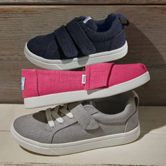 Cruz Double Strap Navy Heritage Canvas Toddler Sneaker