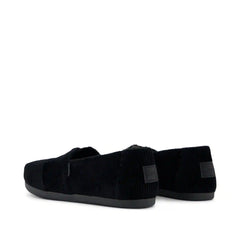 Womens Alpargata Classic Black Velvet Faux Fur