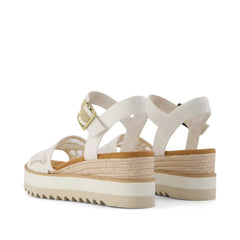 Womens Diana Wedge Sandal Natural Floral Crochet