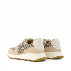 Womens TRVL LITE Retro Runner Sneaker Water Repellent Natural Leopard Spots