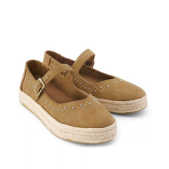 Womens Carolina Mary Jane Espadrille Toffee Microsuede