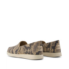 Womens Alpargata Plus Taupe Snake Print Suede