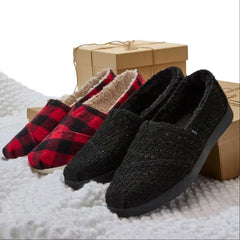 Womens Alpargata Plus Black Metallic Faux Fur