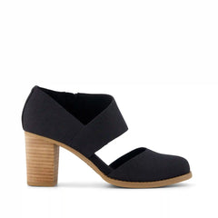 Womens Milan Nova Heel Black Canvas