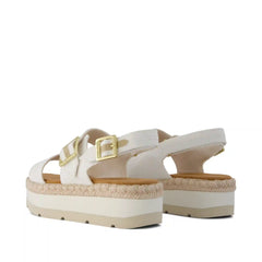 Womens Giana Flatform Sandal White Woven