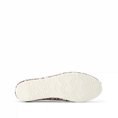 Womens Alpargata Ballet Flat Burgundy Floral Print