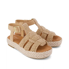 Womens Jac Fisherman Sandal Caramel Crochet