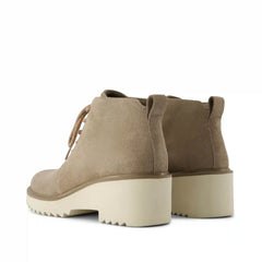Maude Lace Up Dune Suede Wedge Boot