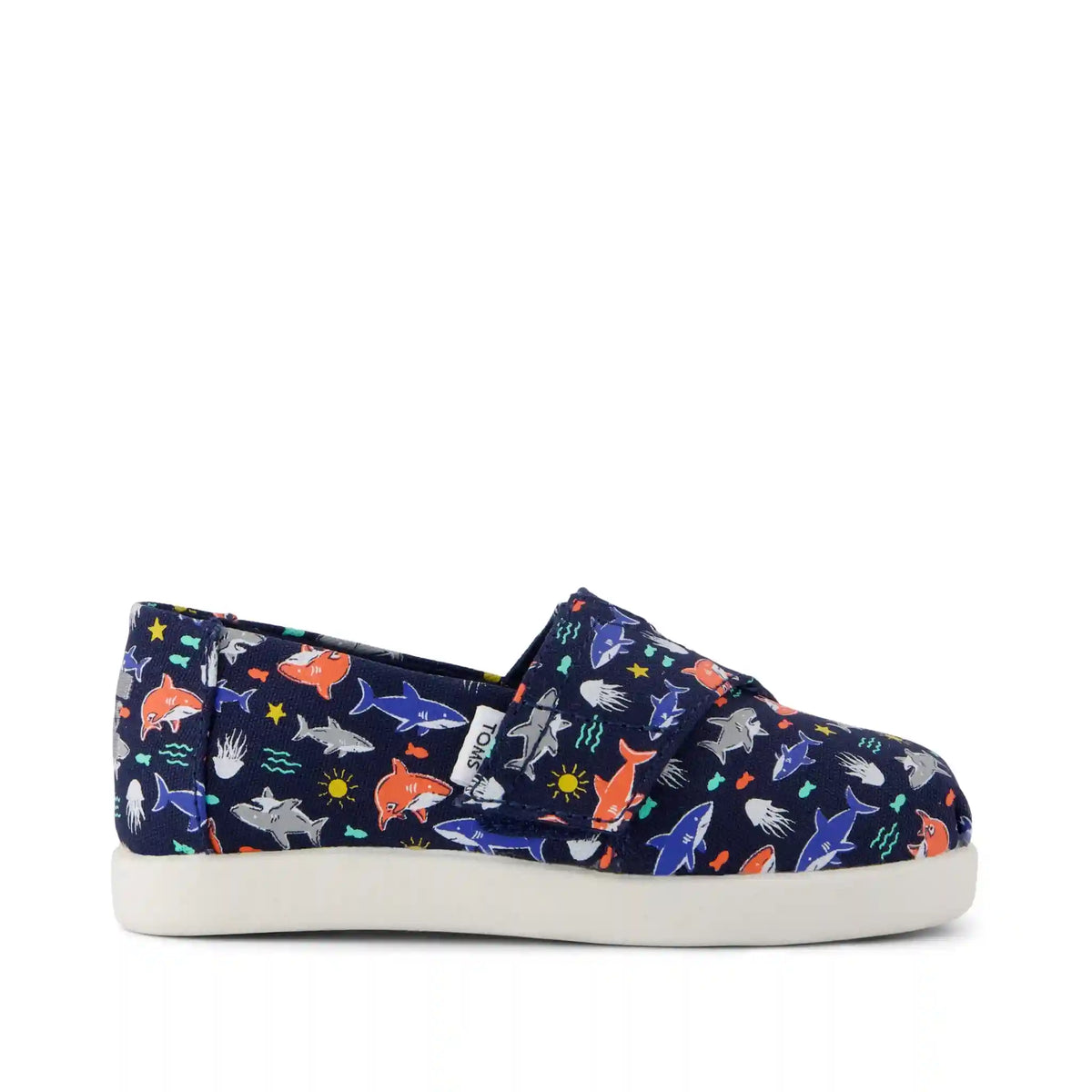 Alpargata Classic Toddler Shoe Navy Glow in the Dark Shark Friends
