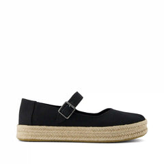 Carolina Mary Jane Espadrille Black Heavy Canvas