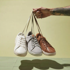 TRVL LITE White Leather Lace-Up Sneaker