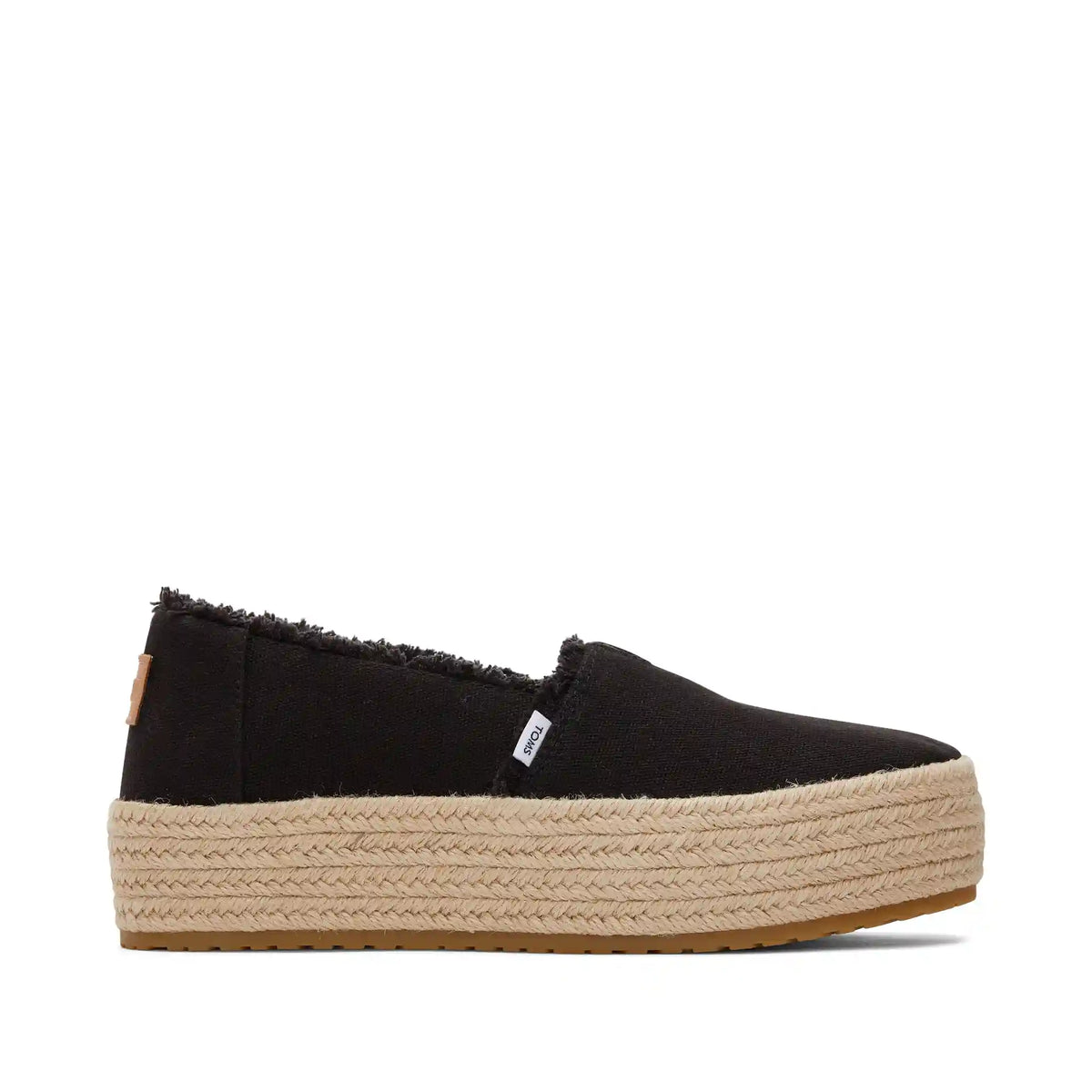 Valencia Black Canvas Platform Espadrille