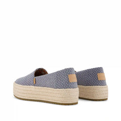 Womens Valencia Platform Espadrille Niagara Mist Chambray Dot