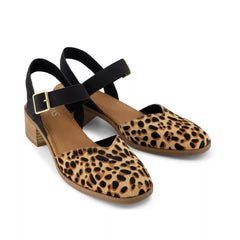 Womens Jaclyn Heel Leopard Print Hair