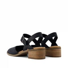 Jaclyn Black Leather Heel