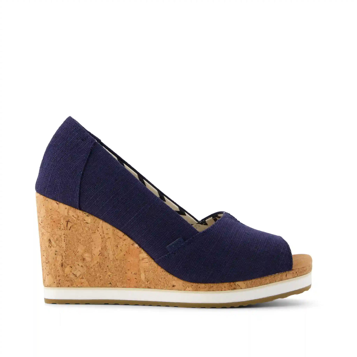 Womens Essential Wedge Navy Heritage Canvas