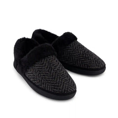 Womens Oslo Convertible Slipper Black Herringbone