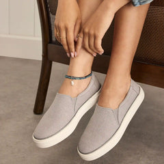 Womens Emily Slip On Sneaker Drizzle Grey Heritage Canvas