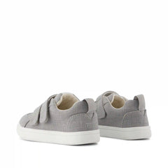Cruz Double Strap Drizzle Grey Heritage Canvas Toddler Sneaker