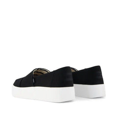 Womens Asher Platform Slip On Sneaker Black Canvas