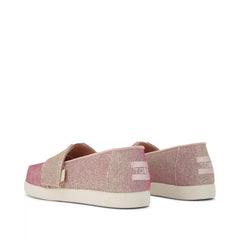 Alpargata Classic Kids Shoe Rose Glitter Corduroy