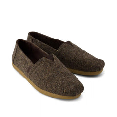 Mens Alpargata Classic Chocolate Brown Flecked Tweed