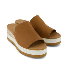 Diana Mule Wedge Sandal Brown Sugar Leather