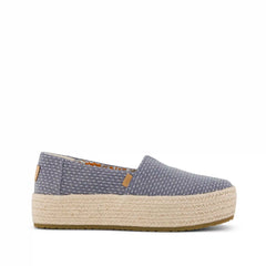 Womens Valencia Platform Espadrille Niagara Mist Chambray Dot