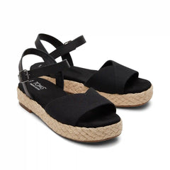 Abby Black Flatform Espadrille Sandal