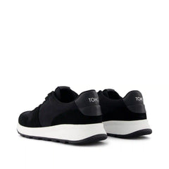 TRVL Lite Retro Runner Black Suede Water Repellent Sneaker