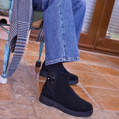 Womens Astrid Boot Water Repellent Black Suede