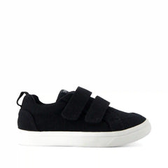 Cruz Double Strap Black Heritage Canvas Toddler Sneaker